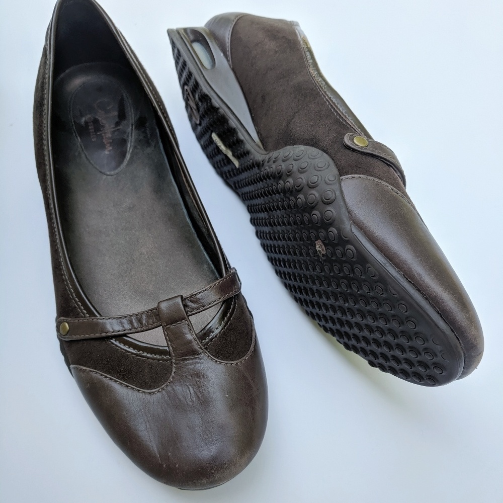 Cole Haan Brown Mary Jane Slip On Shoes